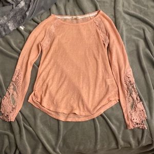 Pink sheer longsleeve